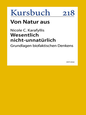 cover image of Wesentlich nicht-unnatürlich.
